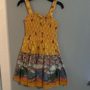 Vibrant Yellow and Multicolor Kids Dress